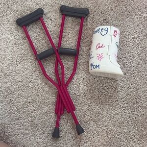 American Girl Crutches and cast